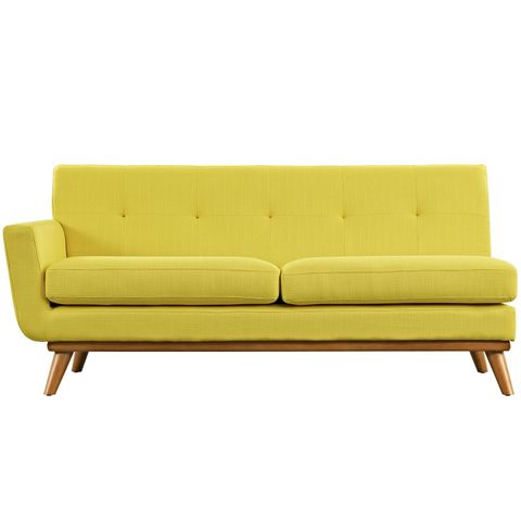 Modway Engage Left-Arm Loveseat | Luxury Sofa Modern, Loveseat, Upholstered Fabric regarding Modern Contemporary Left-Arm Loveseat , Gray, Fabric